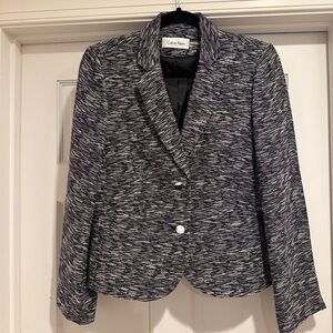 Calvin Klein Women's Black and White Jacket